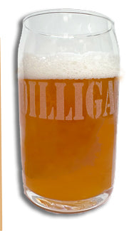 Laser Etched Beer Can Glass