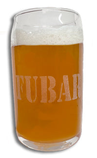 Laser Etched Beer Can Glass