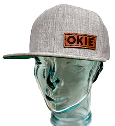 OKIE Flat Bill Leather Patch Hats
