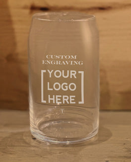 Laser Etched Beer Can Glass