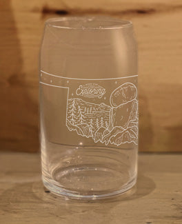 Laser Etched Beer Can Glass