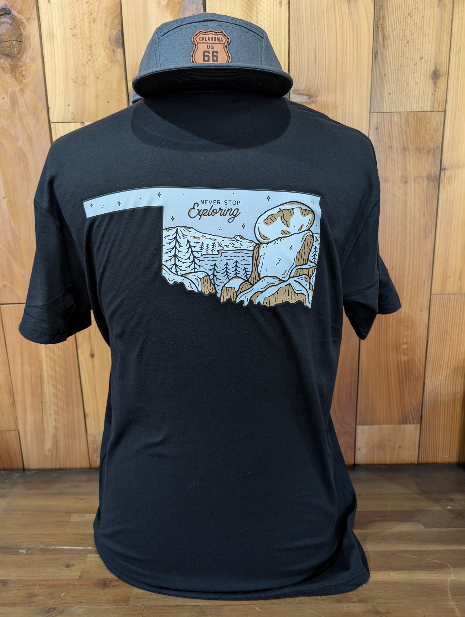 Never Stop Exploring Tee - Black